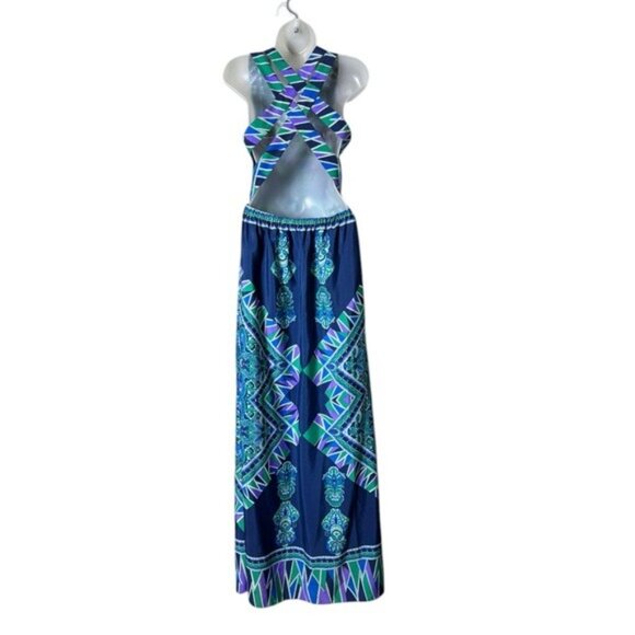 Revolve Lovers + Friends Kitty Cat Maxi Dress Medium Bohemian Beachy Whimsical - Picture 8 of 12
